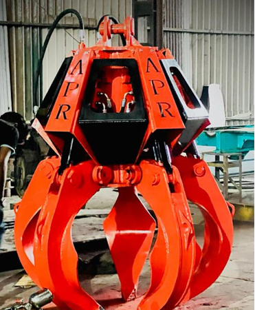 hydraulic grab bucket with rotator 360 degree