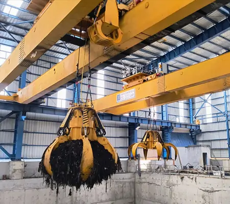fully automatic waste handling cranes