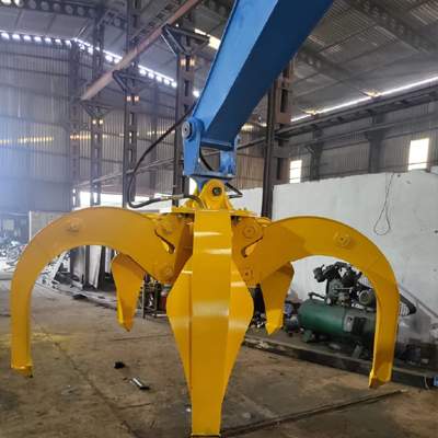 Hydraulic orange peel grab bucket for excavator