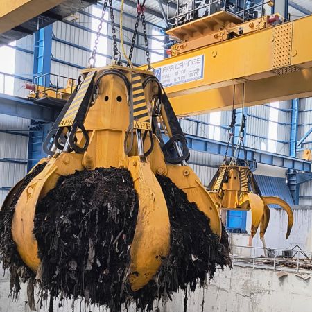 Waste Handling Grab Cranes