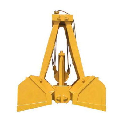 Single rope mechanical grab bucket, close detail