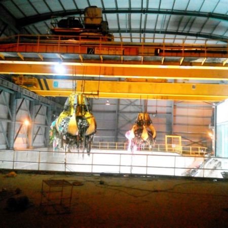 Waste to energy crane